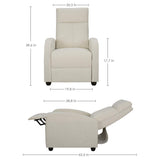 Homall Massage Recliner Chair Fabric Living Room Chair Home Theater Seating