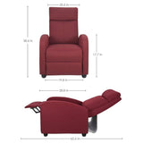 Homall Massage Recliner Chair Fabric Living Room Chair Home Theater Seating