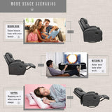 Homall PU Leather Swivel rocker Recliner Chair Electric Massage Recliner