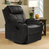 Homall PU Leather Swivel rocker Recliner Chair Electric Massage Recliner