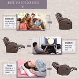 Homall PU Leather Swivel rocker Recliner Chair Electric Massage Recliner