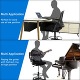 Homall Drafting Chair Office Chair Executive Computer Standing Desk Chair with Flip-up Armrests, Lockable Wheels and Adjustable Footrest Ring