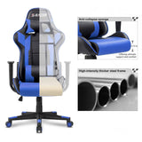 Homall Gaming Chair Racing Chair Computer Desk Chair with Headrest and Lumbar Support