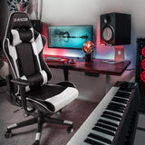 Homall Gaming Chair Racing Chair Computer Desk Chair with Headrest and Lumbar Support