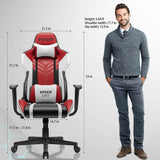 Homall Gaming Chair S-racer Chair Ergonomic High Back Computer Chair PU Leather Racing Chair-