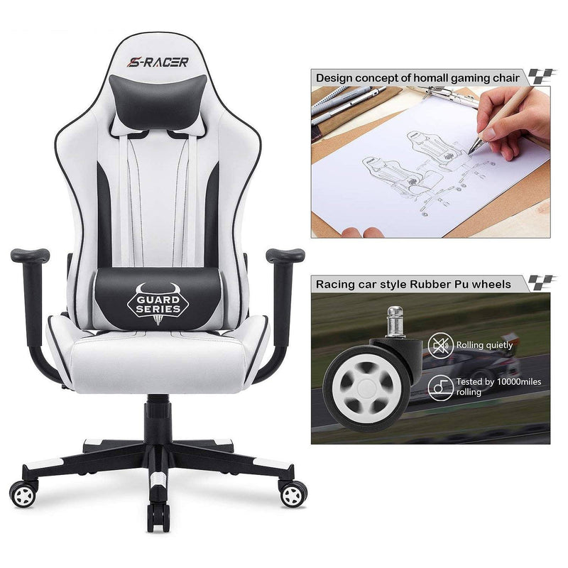 Homall Gaming Chair S-racer Rocking Chair High Back Racing Computer Chair
