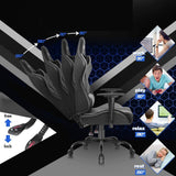 Homall Gaming Chair Office Chair High Back Racing Computer Chair PU Leather Adjustable Seat Height Swivel Chair Ergonomic Executive Chair with Headrest