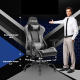 Homall Gaming Chair Office Chair High Back Racing Computer Chair PU Leather Adjustable Seat Height Swivel Chair Ergonomic Executive Chair with Headrest