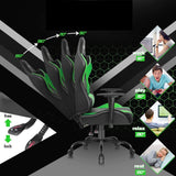 Homall Gaming Chair Office Chair High Back Racing Computer Chair PU Leather Adjustable Seat Height Swivel Chair Ergonomic Executive Chair with Headrest