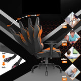 Homall Gaming Chair Office Chair High Back Racing Computer Chair PU Leather Adjustable Seat Height Swivel Chair Ergonomic Executive Chair with Headrest