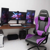 Homall Gaming Chair Office Chair High Back Racing Computer Chair PU Leather Adjustable Seat Height Swivel Chair Ergonomic Executive Chair with Headrest