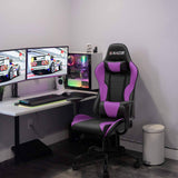 Homall Gaming Chair Office Chair High Back Racing Computer Chair PU Leather Adjustable Seat Height Swivel Chair Ergonomic Executive Chair with Headrest