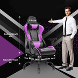 Homall Gaming Chair Office Chair High Back Racing Computer Chair PU Leather Adjustable Seat Height Swivel Chair Ergonomic Executive Chair with Headrest