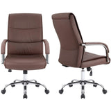 Homall High Back Office Chair Conference Leather Executive Chair, Adjustable Ergonomic Swivel Task Chair with Lumbar Support & Padded Armrest