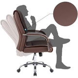 Homall High Back Office Chair Conference Leather Executive Chair, Adjustable Ergonomic Swivel Task Chair with Lumbar Support & Padded Armrest