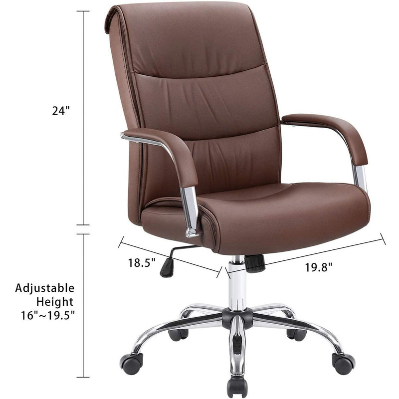 Homall High Back Office Chair Conference Leather Executive Chair, Adjustable Ergonomic Swivel Task Chair with Lumbar Support & Padded Armrest