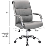 Homall High Back Office Chair Conference Leather Executive Chair, Adjustable Ergonomic Swivel Task Chair with Lumbar Support & Padded Armrest
