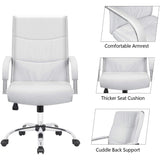 Homall High Back Office Chair Conference Leather Executive Chair, Adjustable Ergonomic Swivel Task Chair with Lumbar Support & Padded Armrest