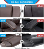 Homall Mid Back Office Chair Swivel Computer Task Chair with Armrest Ergonomic Leather Padded Executive Desk Chair with Lumbar Support