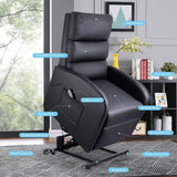 Homall Power Lift Recliner Chair  PU Leather Recliner Lift Assist for Elderly
