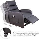 Homall Power Lift Recliner Chair  PU Leather Recliner Lift Assist for Elderly