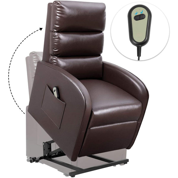 Homall Power Lift Recliner Chair  PU Leather Recliner Lift Assist for Elderly