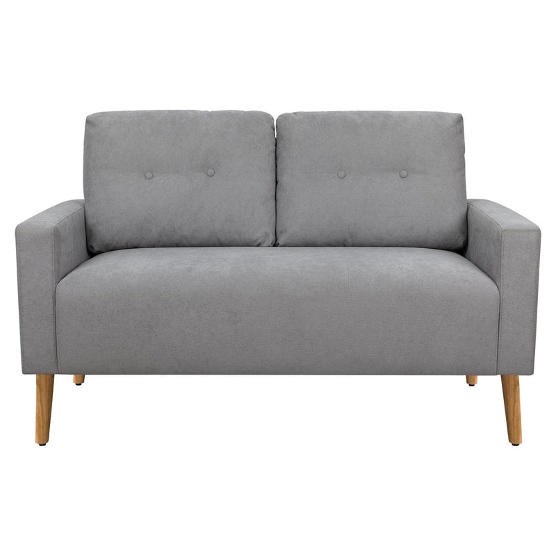 Homall Modern Fabric Loveseat Couch Mid Century Sofa with Solid Wood Frame for Living Room