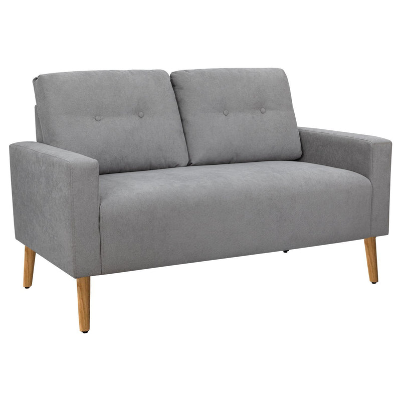 Homall Modern Fabric Loveseat Couch Mid Century Sofa with Solid Wood Frame for Living Room