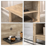 Hoamll TV Stand Wood TV Console Industrial Entertainment Center with Storage Cabinets