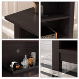 Hoamll TV Stand Wood TV Console Industrial Entertainment Center with Storage Cabinets