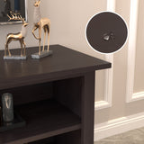 Hoamll TV Stand Wood TV Console Industrial Entertainment Center with Storage Cabinets