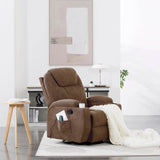 Homall 360° Fabric Swivel Rocker Recliner, Electric Massage Recliner Chair