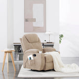 Homall 360° Fabric Swivel Rocker Recliner, Electric Massage Recliner Chair
