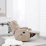 Homall 360° Fabric Swivel Rocker Recliner, Electric Massage Recliner Chair