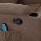 Homall 360° Fabric Swivel Rocker Recliner, Electric Massage Recliner Chair