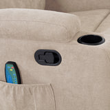 Homall 360° Fabric Swivel Rocker Recliner, Electric Massage Recliner Chair