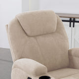 Homall 360° Fabric Swivel Rocker Recliner, Electric Massage Recliner Chair