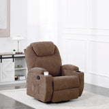 Homall 360° Fabric Swivel Rocker Recliner, Electric Massage Recliner Chair