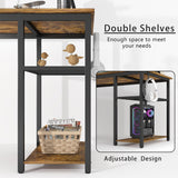 Homall 48in Home Office Desk Study Writing Computer Desk with Removable Storage Shelves