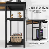 Homall 48in Home Office Desk Study Writing Computer Desk with Removable Storage Shelves