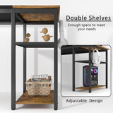 Homall 48in Home Office Desk Study Writing Computer Desk with Removable Storage Shelves
