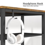 Homall 48in Home Office Desk Study Writing Computer Desk with Removable Storage Shelves