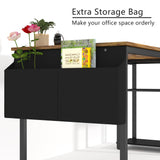 Homall 48in Home Office Desk Study Writing Computer Desk with Removable Storage Shelves