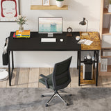 Homall 48in Home Office Desk Study Writing Computer Desk with Removable Storage Shelves