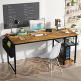 Homall 48in Home Office Desk Study Writing Computer Desk with Removable Storage Shelves