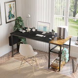 Homall 48in Home Office Desk Study Writing Computer Desk with Removable Storage Shelves