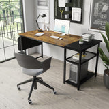 Homall 48in Home Office Desk Study Writing Computer Desk with Removable Storage Shelves