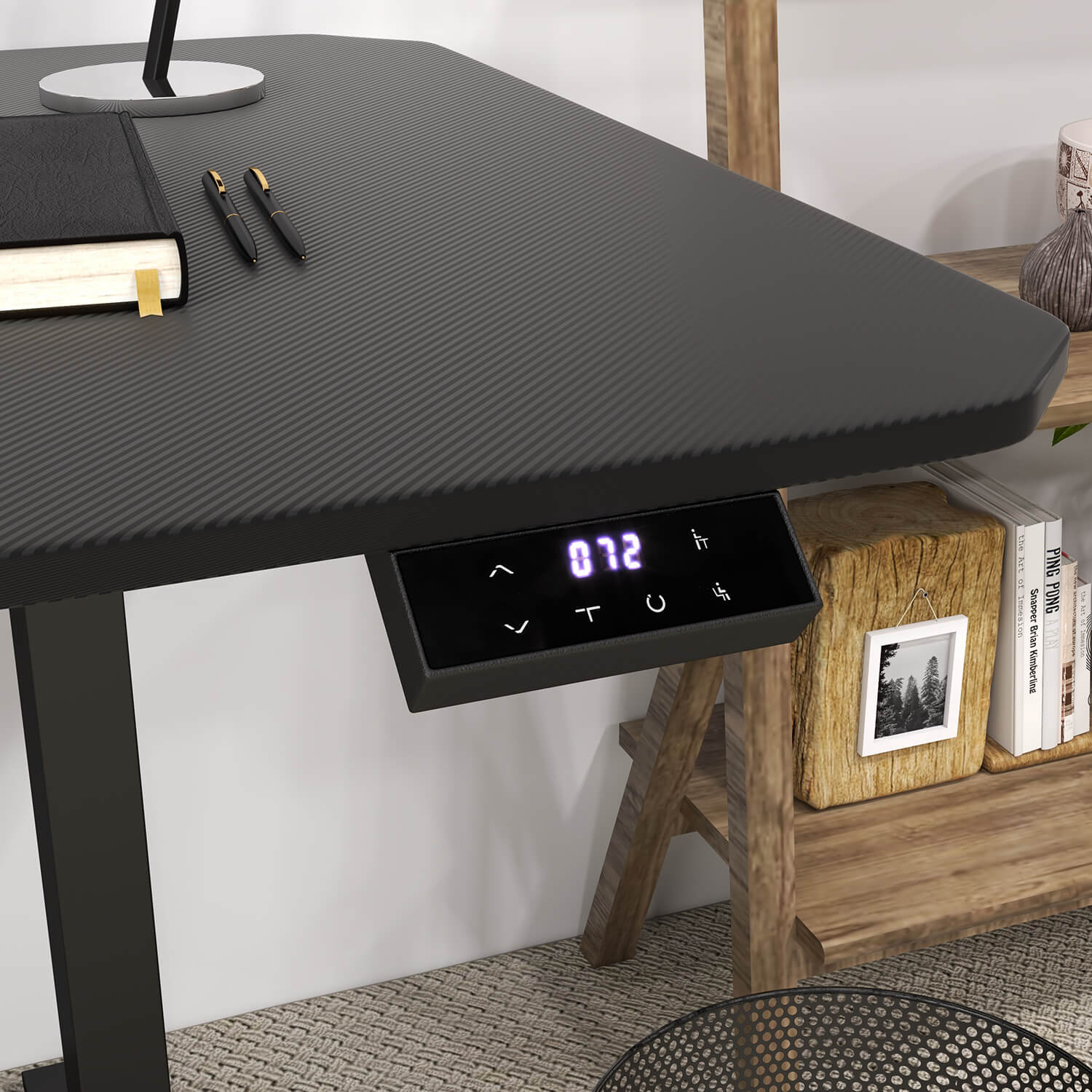 63 Inch Height Homall 63 Inches Electric Height Adjustable Standing Desk, Large Deskt ...