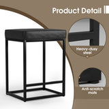 Homall Backless Modern Square Bar tools, 24Counter Height Island Chairs, Set of 2