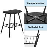 Homall Backless Saddle Seat Barstools Kitchen Counter Bar Stool, Set of 2